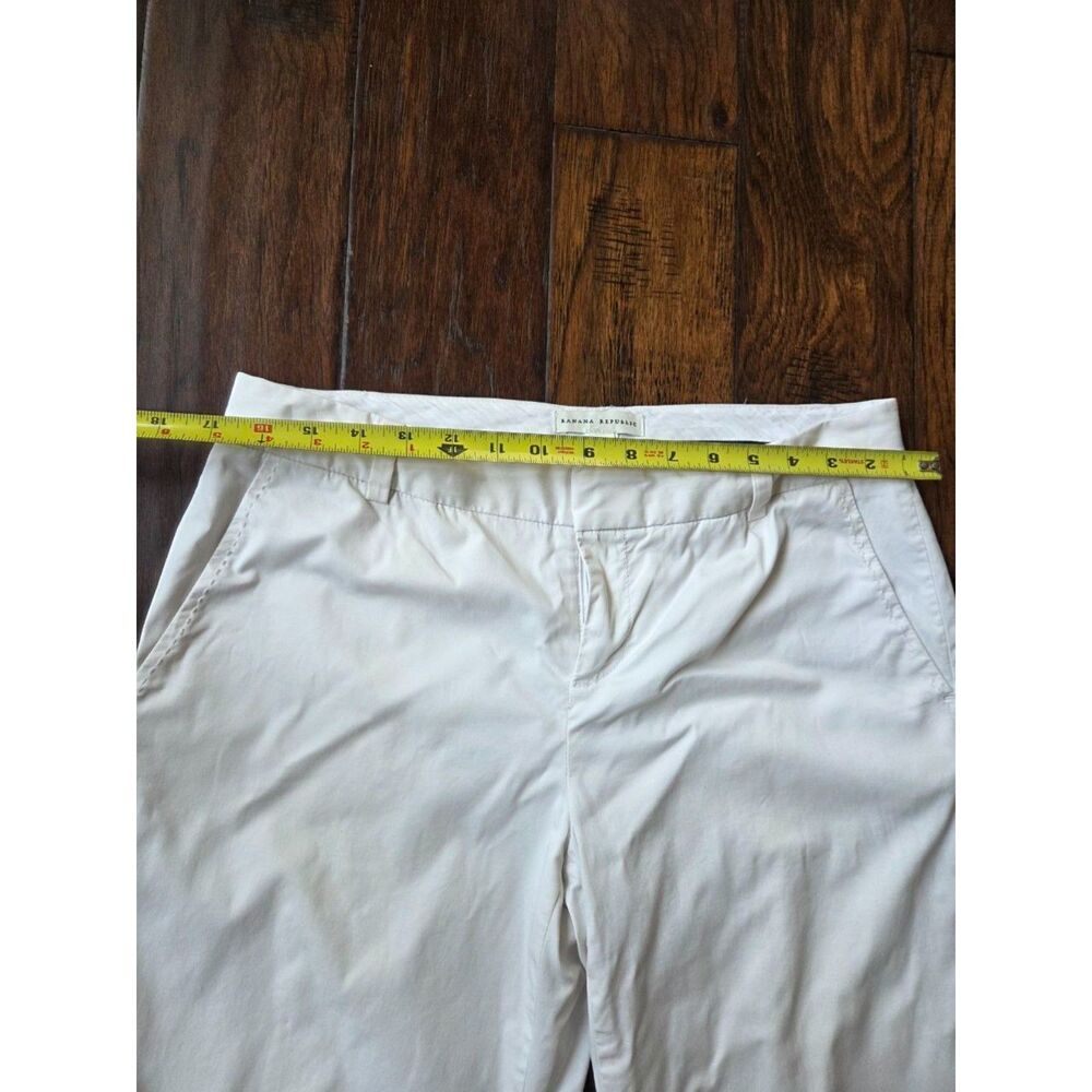 Banana Republic Women's White Cotton Dress Pants Size 10 - Picture 8 of 9